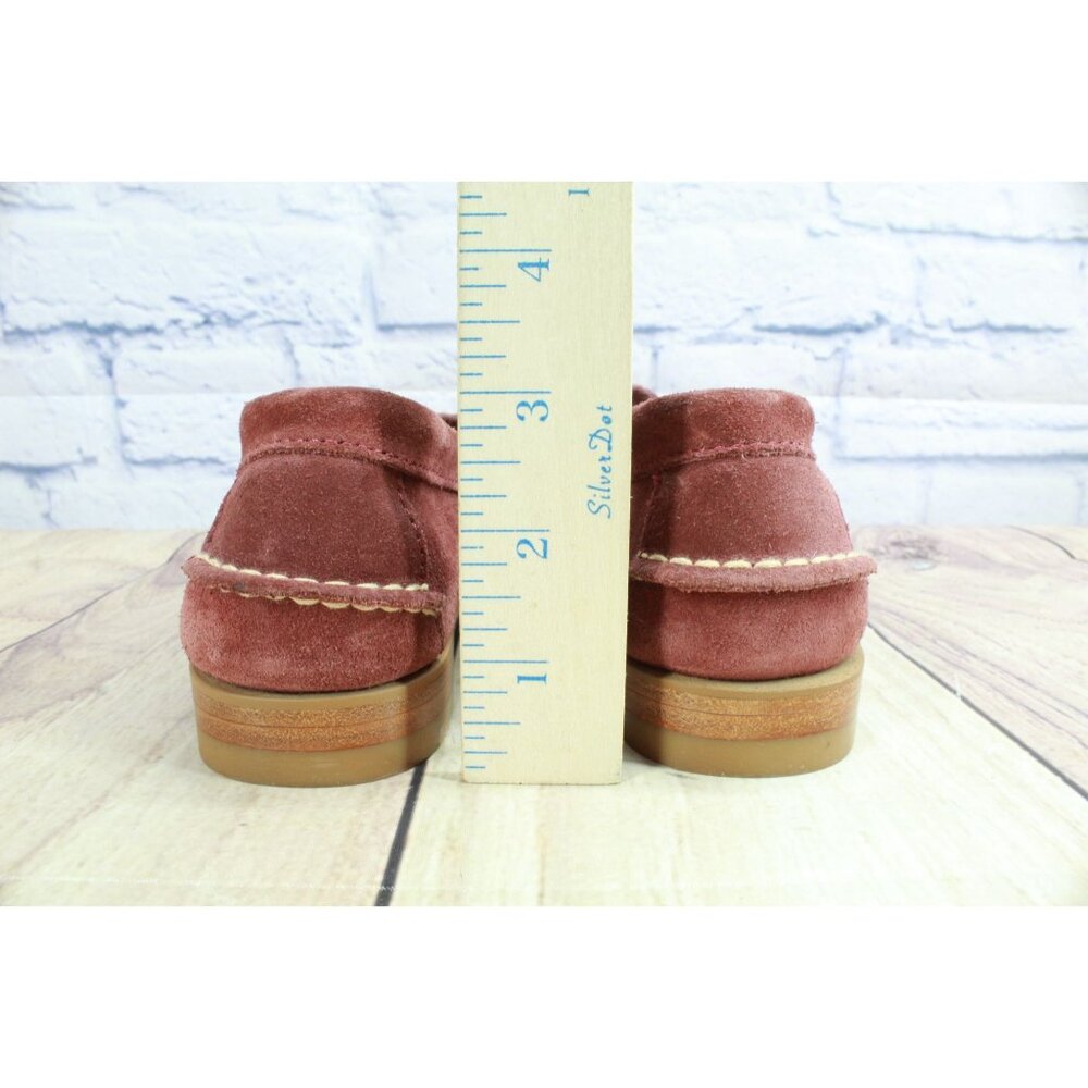 LL Bean Signature Suede Leather Penny Loafers Shoes Burnt Orange 6 M - Picture 6 of 8